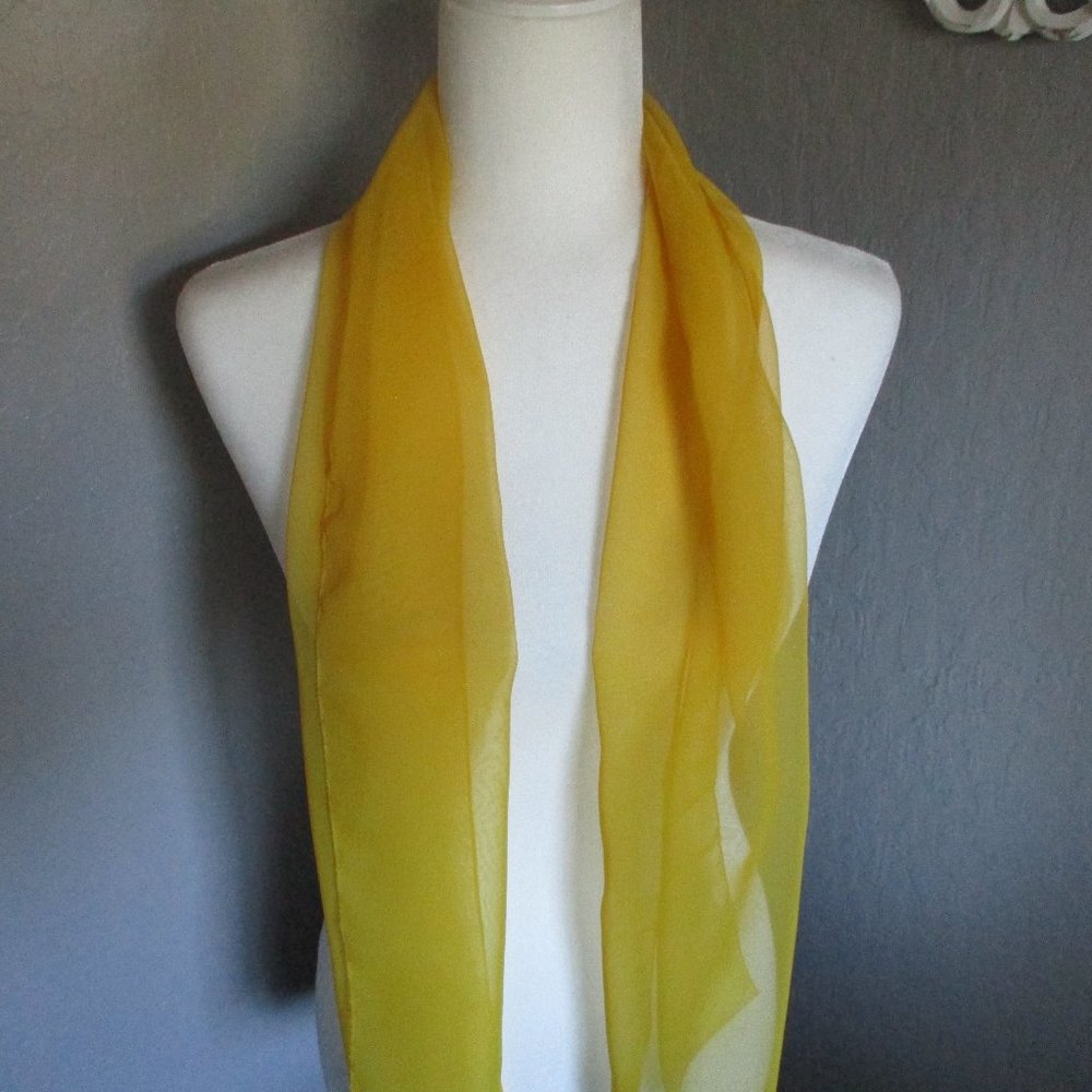 **2/12$** Sheer yellow scarf